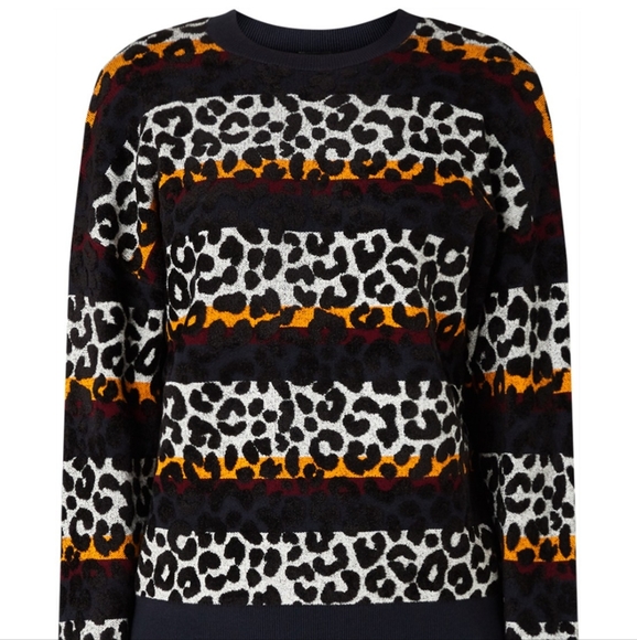 NWT Ted Baker Luniiaa Leopard Jumper Sweater SZ 3 / 8-1 - Picture 5 of 5